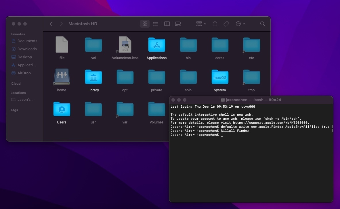 Manage permission of files and folders in the Terminal for Mac OS X