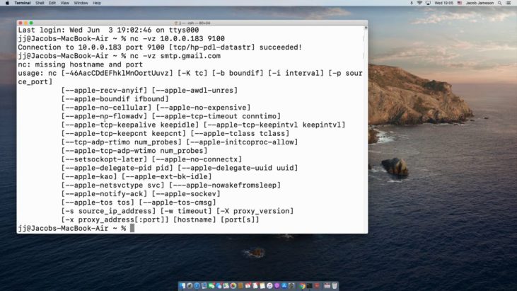 Ping an IP address or hostname in the Terminal for Mac OS X